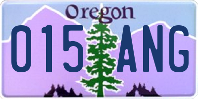 OR license plate 015ANG