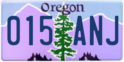 OR license plate 015ANJ