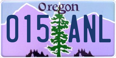 OR license plate 015ANL