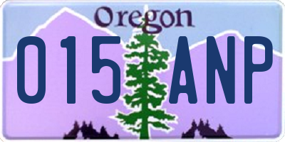 OR license plate 015ANP