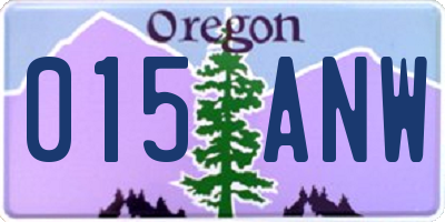 OR license plate 015ANW