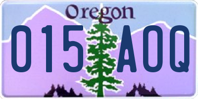 OR license plate 015AOQ