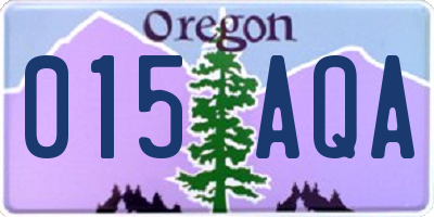 OR license plate 015AQA