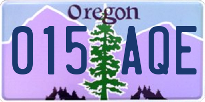OR license plate 015AQE