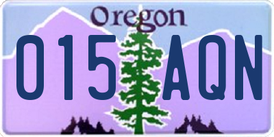 OR license plate 015AQN