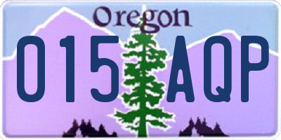 OR license plate 015AQP
