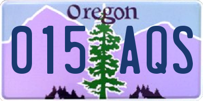 OR license plate 015AQS