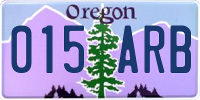 OR license plate 015ARB