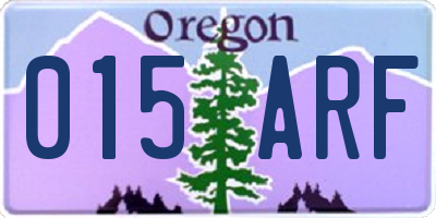 OR license plate 015ARF