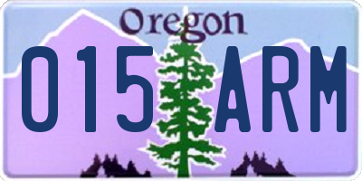 OR license plate 015ARM