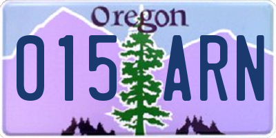 OR license plate 015ARN
