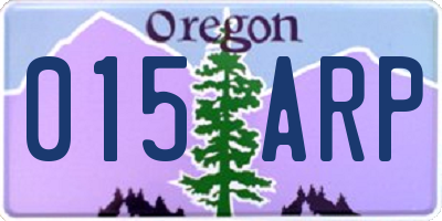 OR license plate 015ARP
