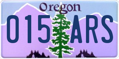 OR license plate 015ARS