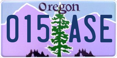 OR license plate 015ASE