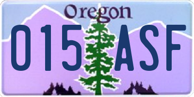 OR license plate 015ASF
