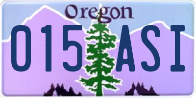 OR license plate 015ASI