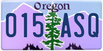 OR license plate 015ASQ
