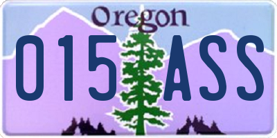 OR license plate 015ASS