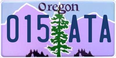 OR license plate 015ATA
