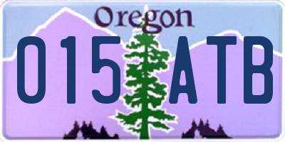OR license plate 015ATB
