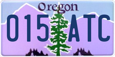 OR license plate 015ATC