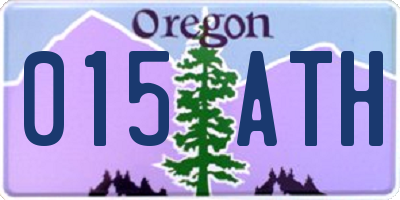 OR license plate 015ATH