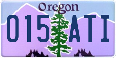 OR license plate 015ATI