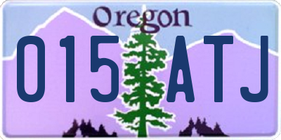 OR license plate 015ATJ
