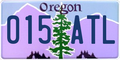OR license plate 015ATL