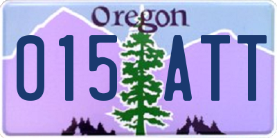 OR license plate 015ATT