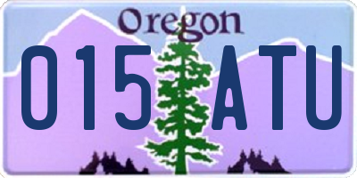 OR license plate 015ATU
