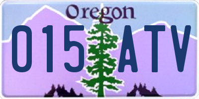 OR license plate 015ATV
