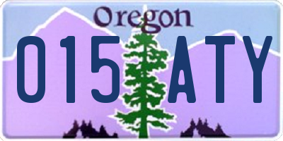 OR license plate 015ATY