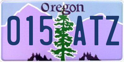 OR license plate 015ATZ