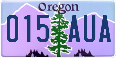 OR license plate 015AUA