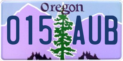 OR license plate 015AUB