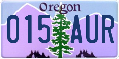 OR license plate 015AUR