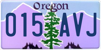 OR license plate 015AVJ