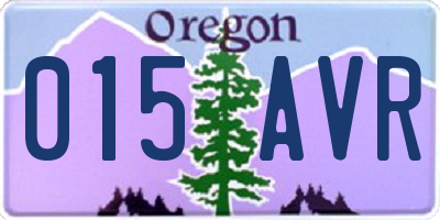 OR license plate 015AVR