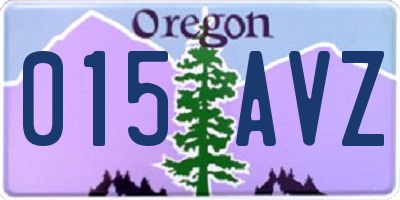 OR license plate 015AVZ