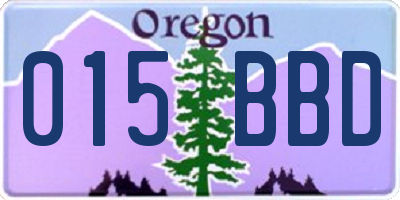 OR license plate 015BBD