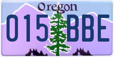 OR license plate 015BBE