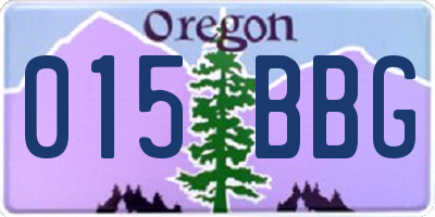 OR license plate 015BBG