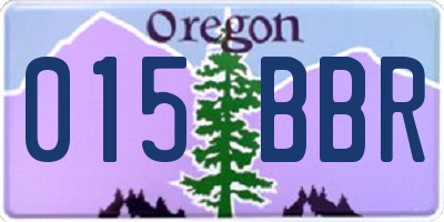 OR license plate 015BBR