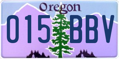 OR license plate 015BBV