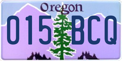 OR license plate 015BCQ