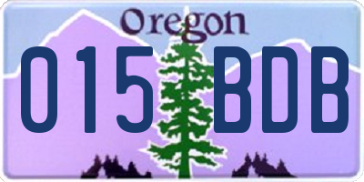 OR license plate 015BDB