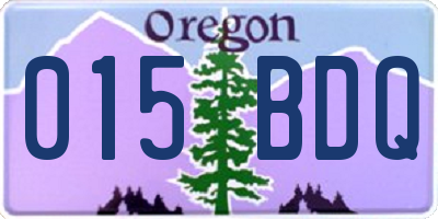 OR license plate 015BDQ
