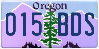 OR license plate 015BDS