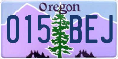OR license plate 015BEJ